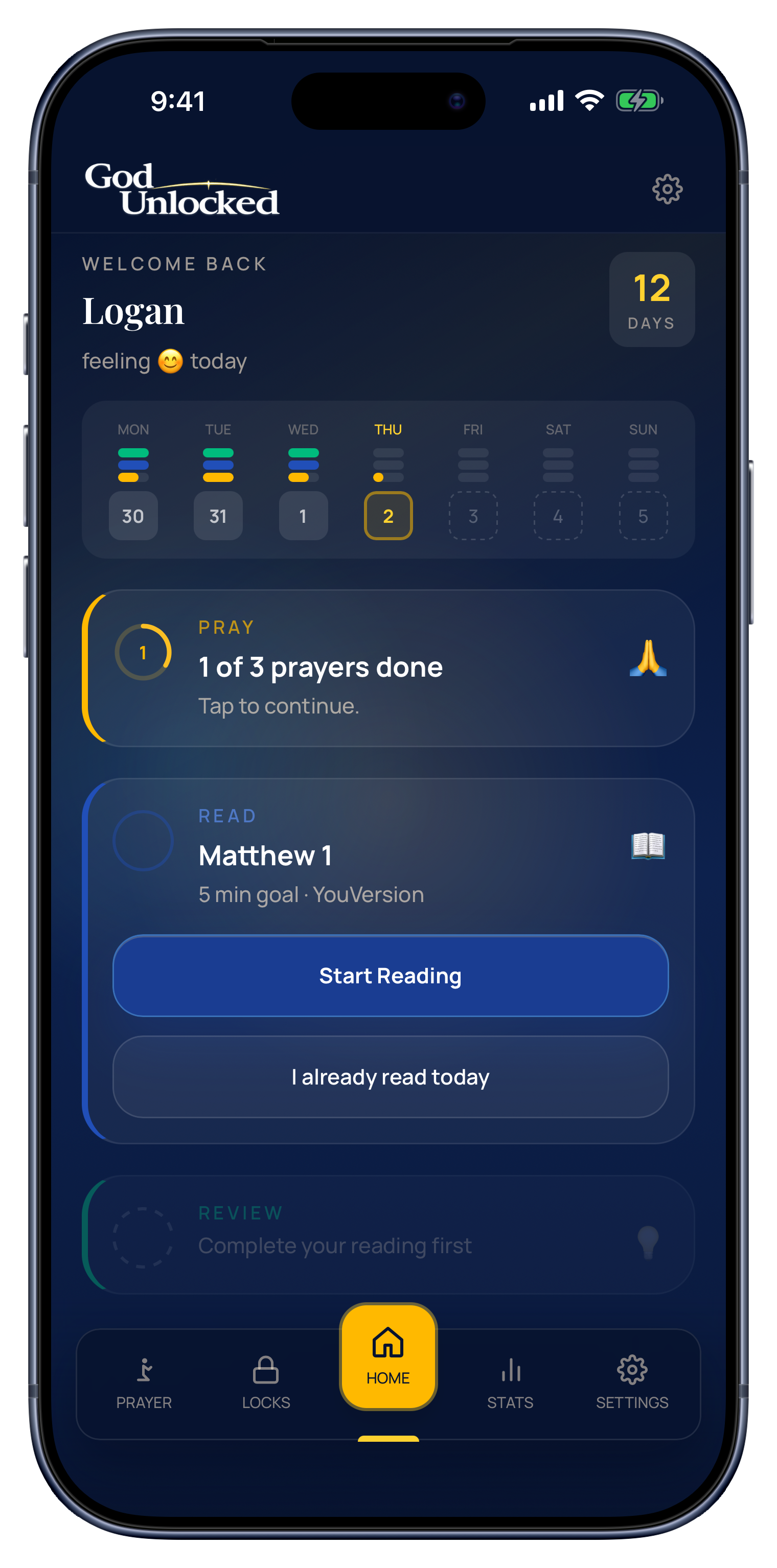 God Unlocked app screenshot